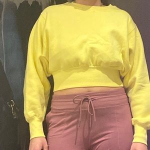 TNA cropped crew neck sweater in size XS